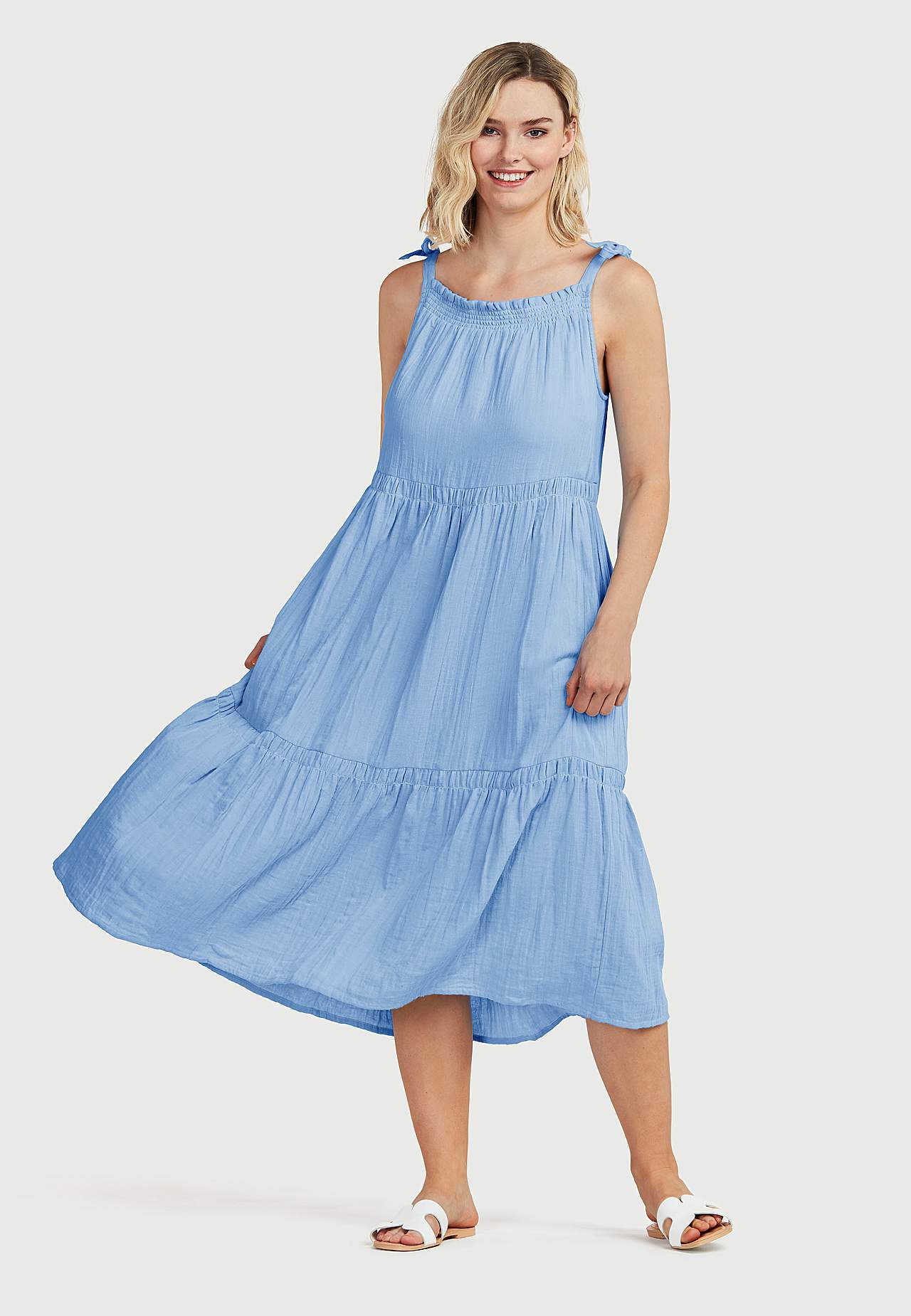 Summer dress in organic cotton Esmeralda