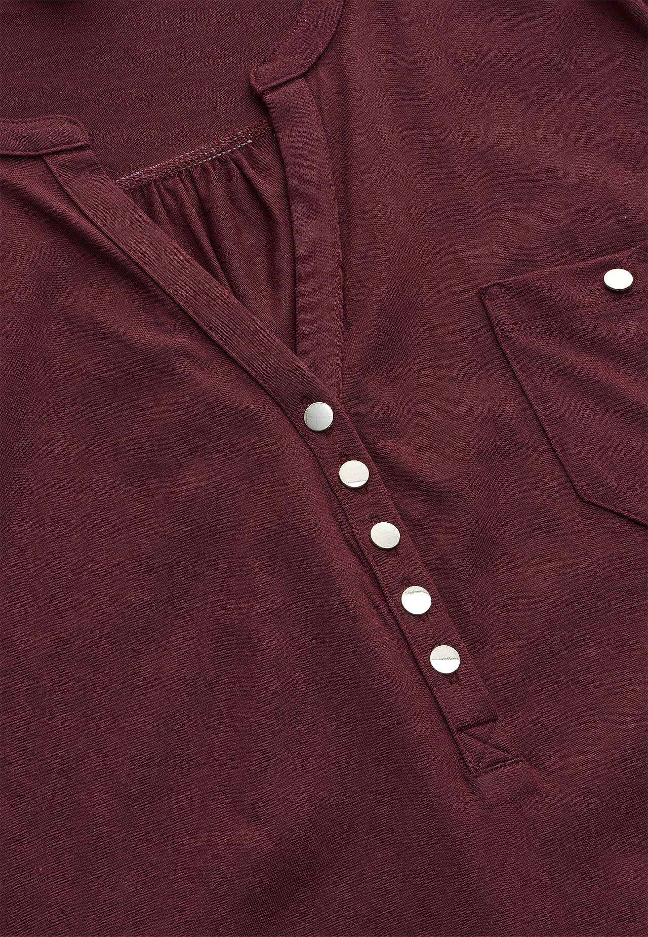 Jersey tuniq in modal mix with metallic buttons