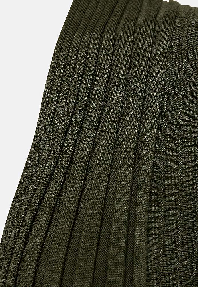 Lång, ribbad cardigan