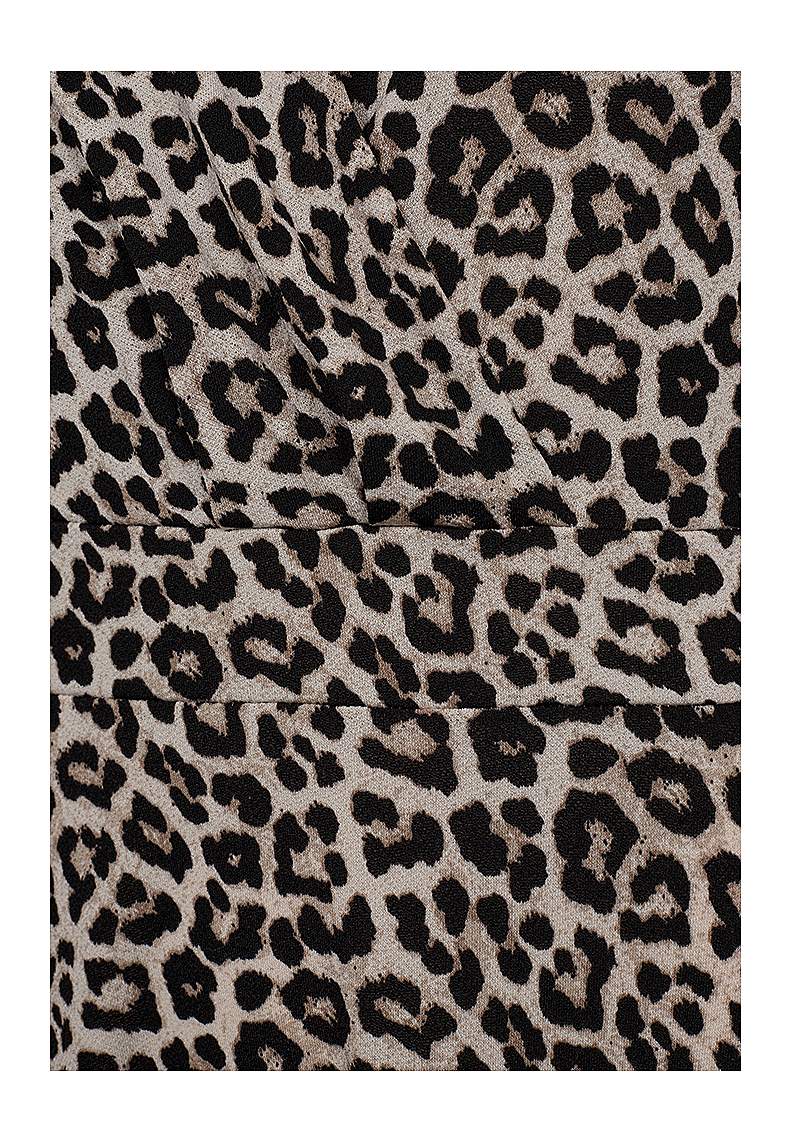 Leopardmønstret Jersey-kjole