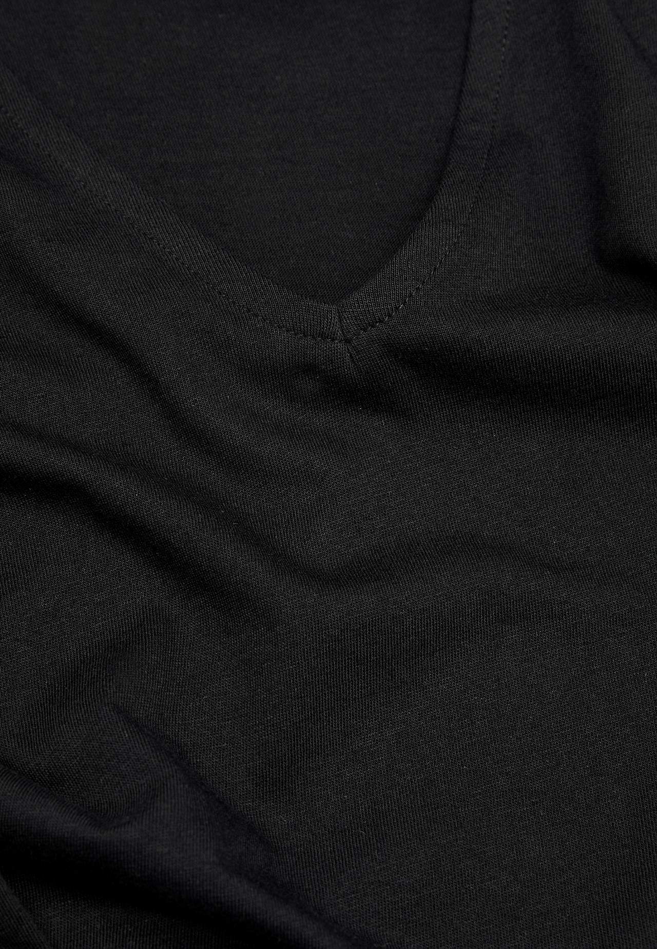 Soft jersey top with v-neck