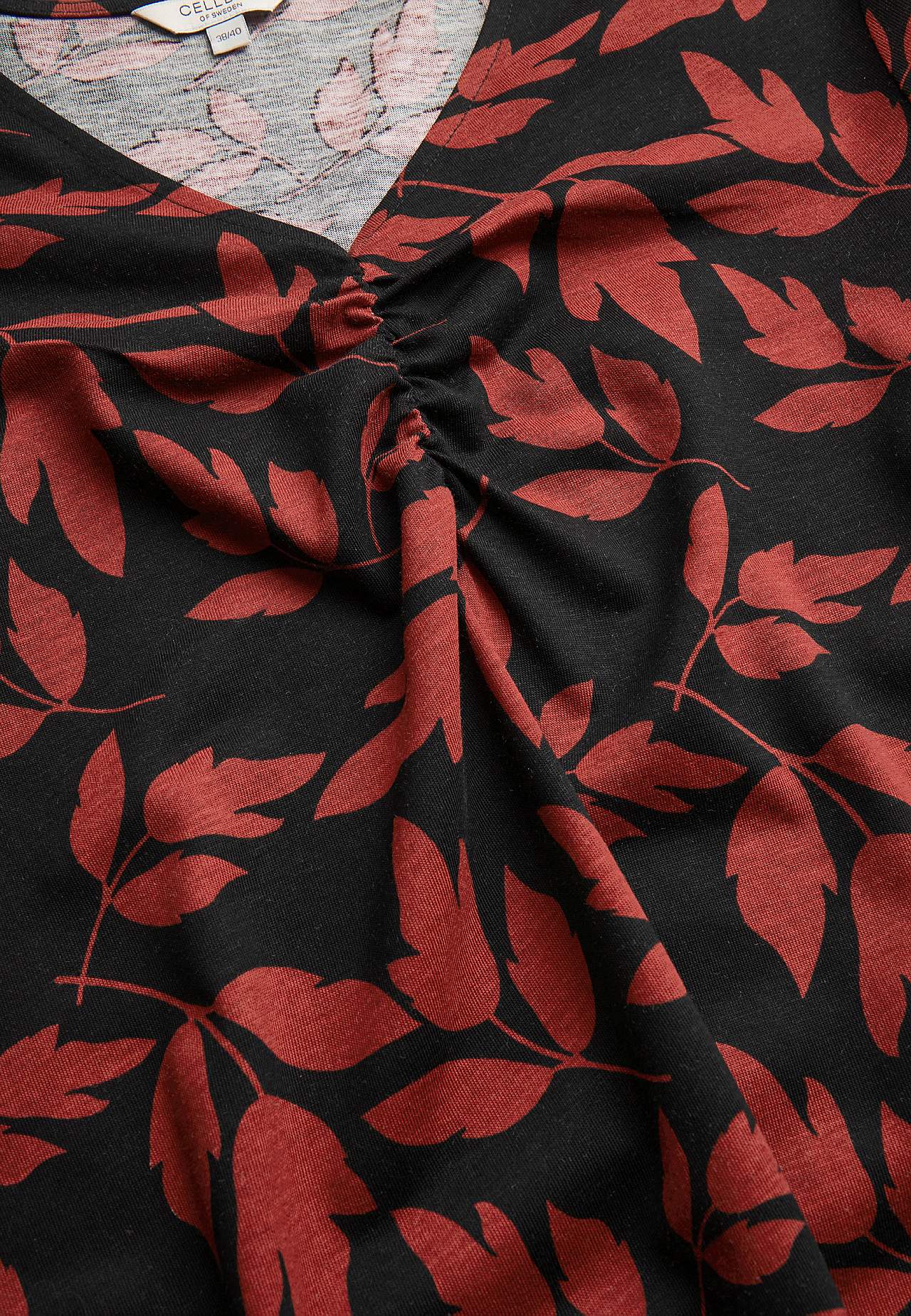 Jersey top with gatherings