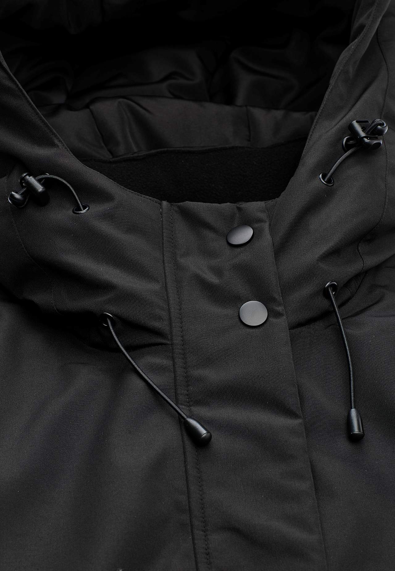 Functional jacket with sewn hood