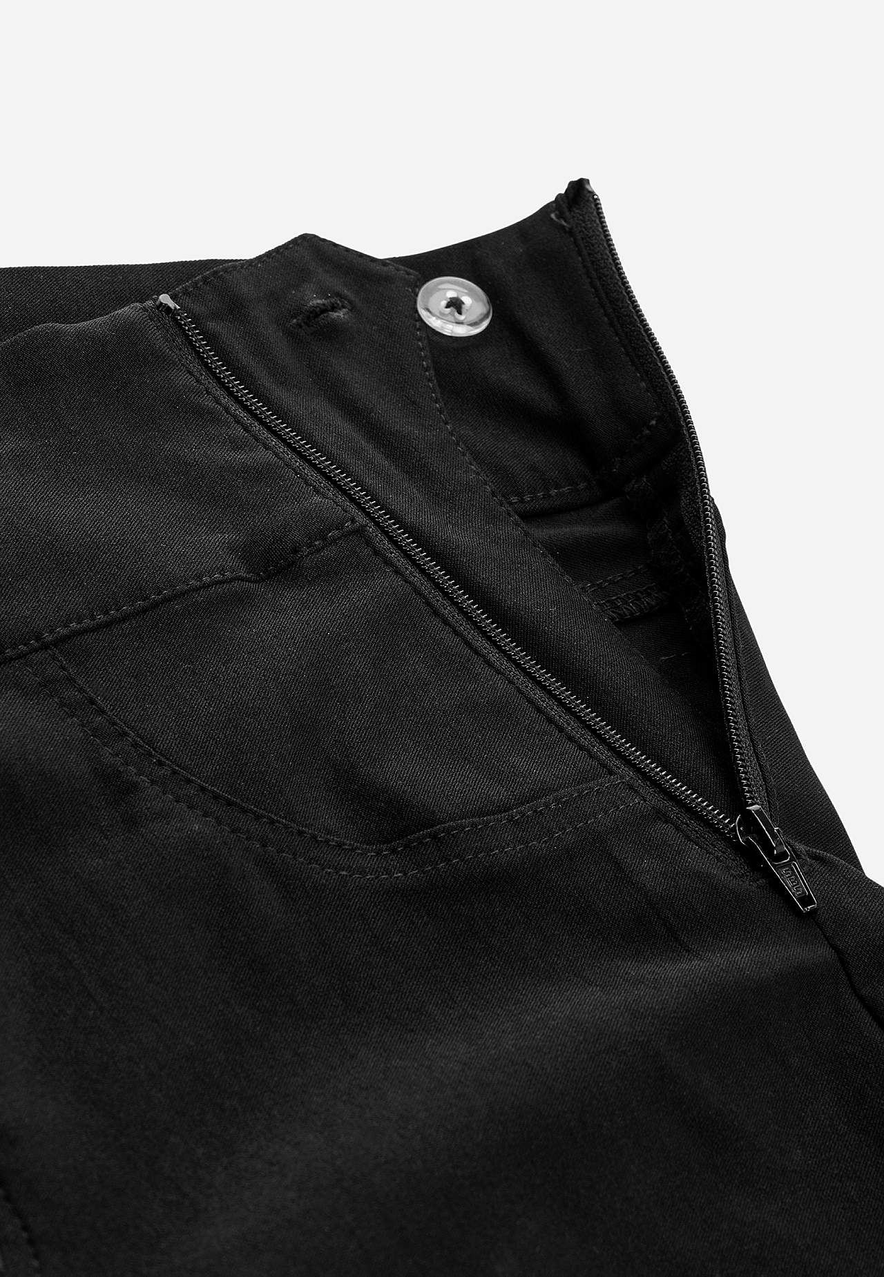 Trousers in bengaline with slim legs