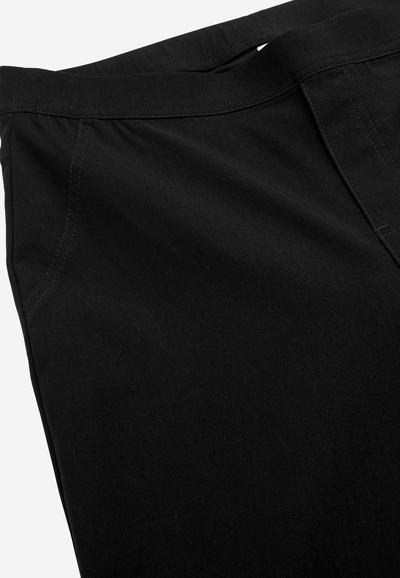 Wide ankle trousers in bengaline