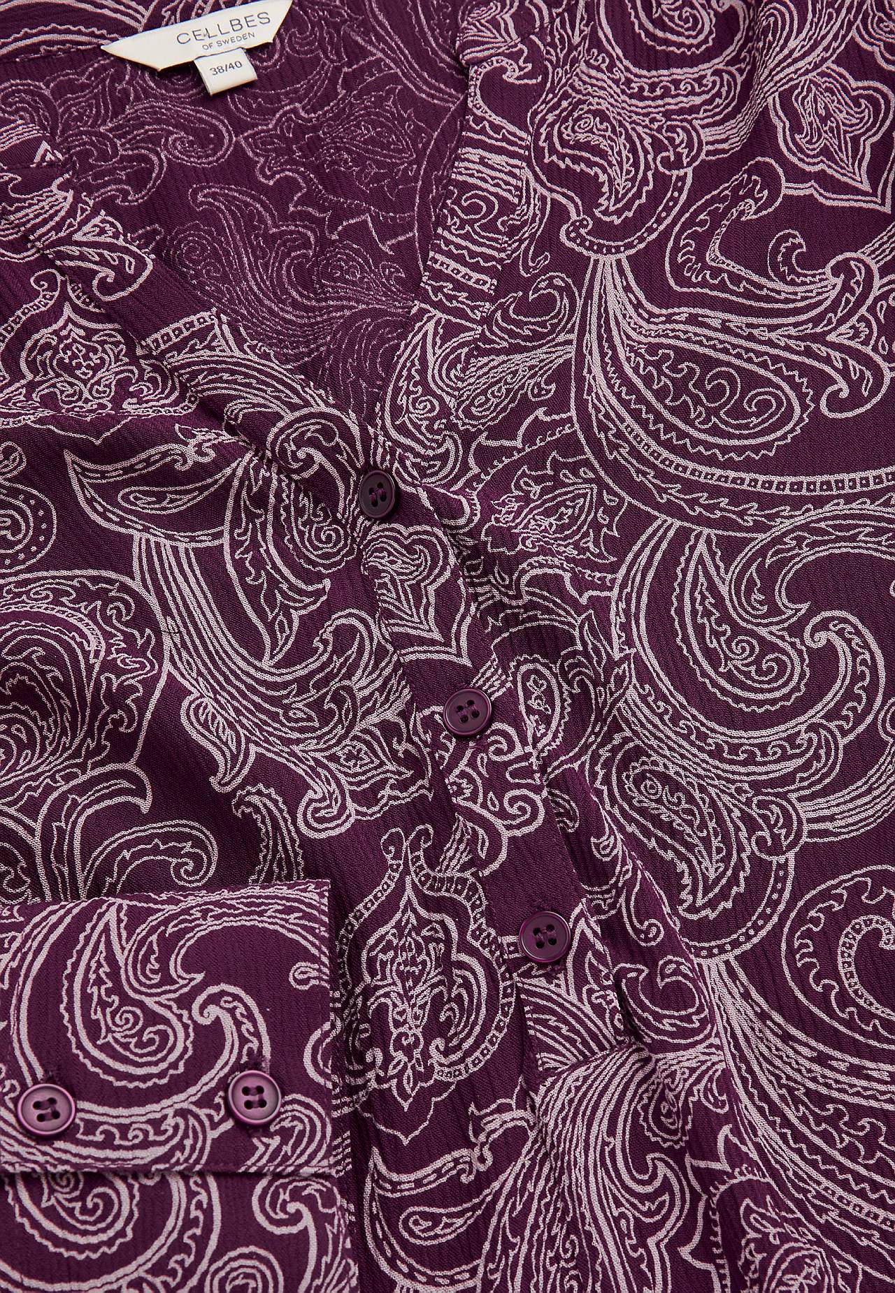 Patterned tunic with buttons