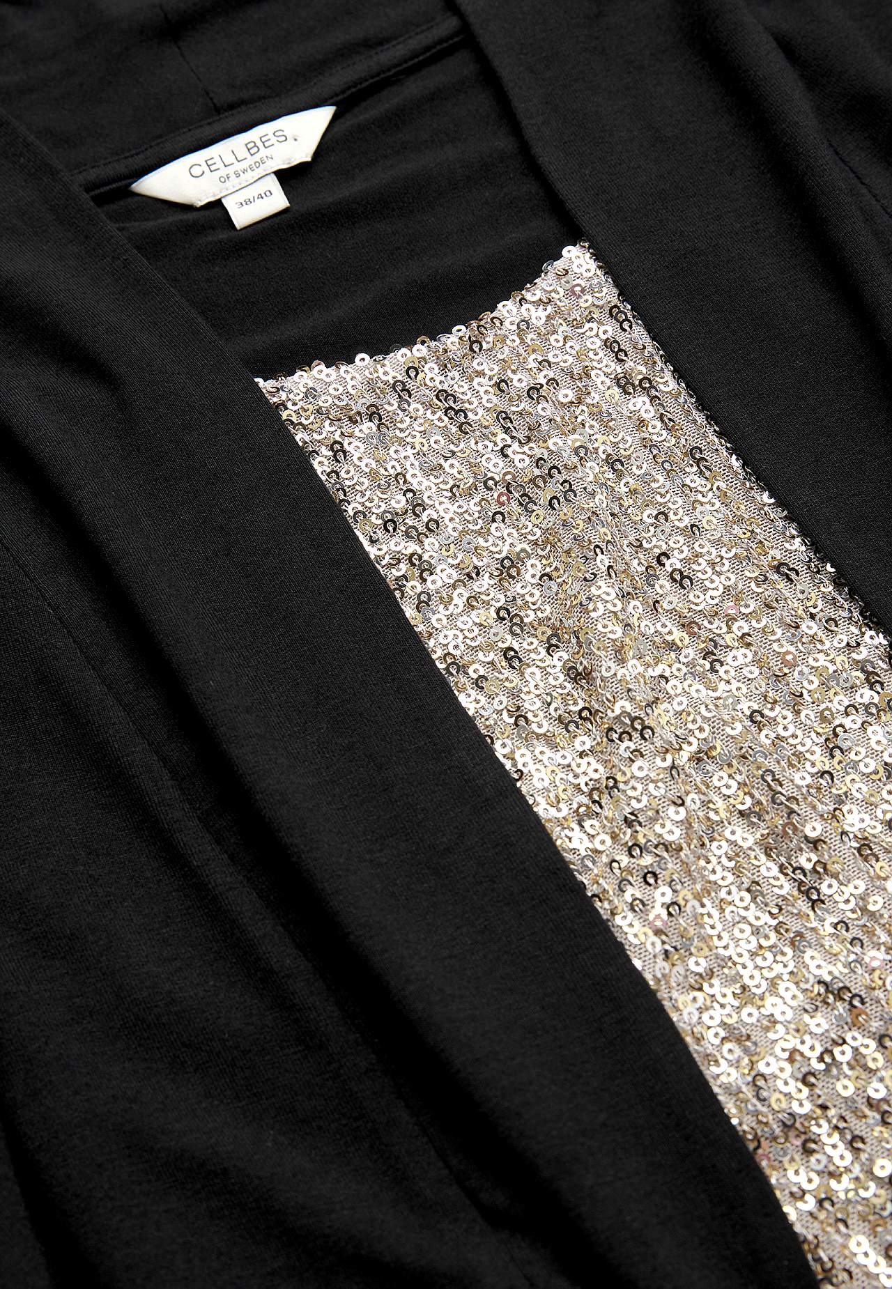 Long-sleeved 2-in-1 top with sequins