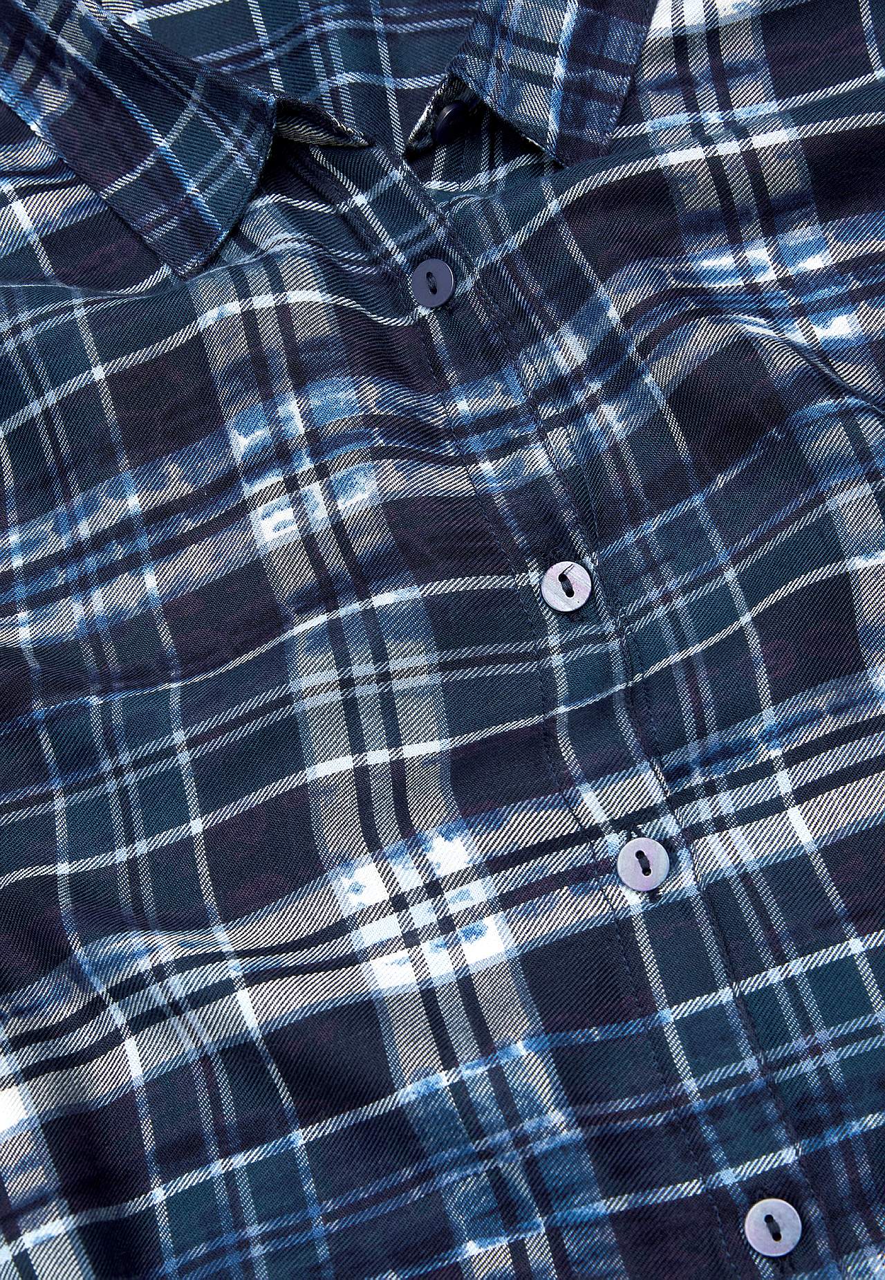 Checked tunic with collar