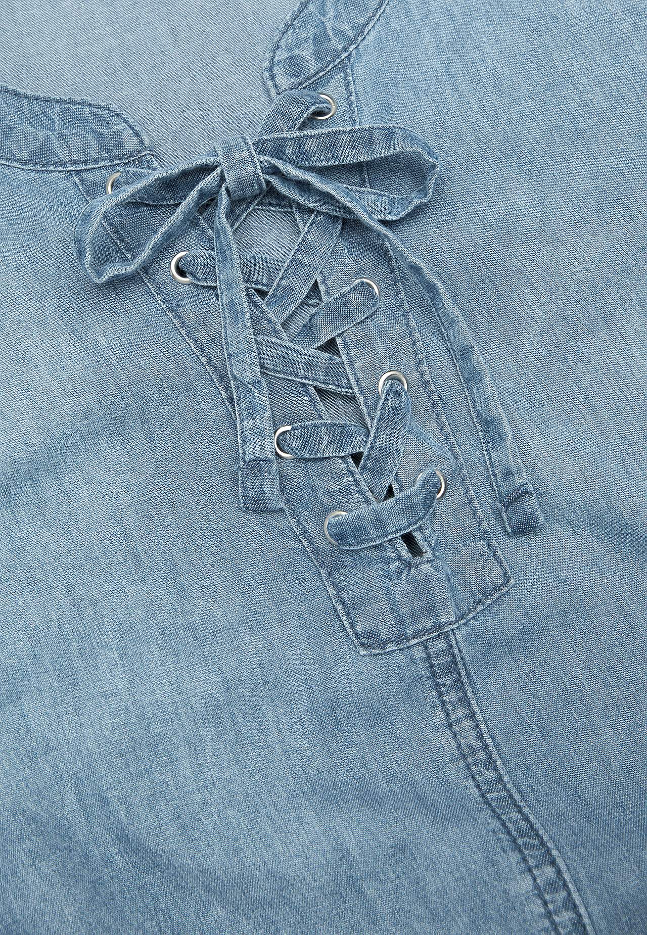 Denim tunic with lacing Ella