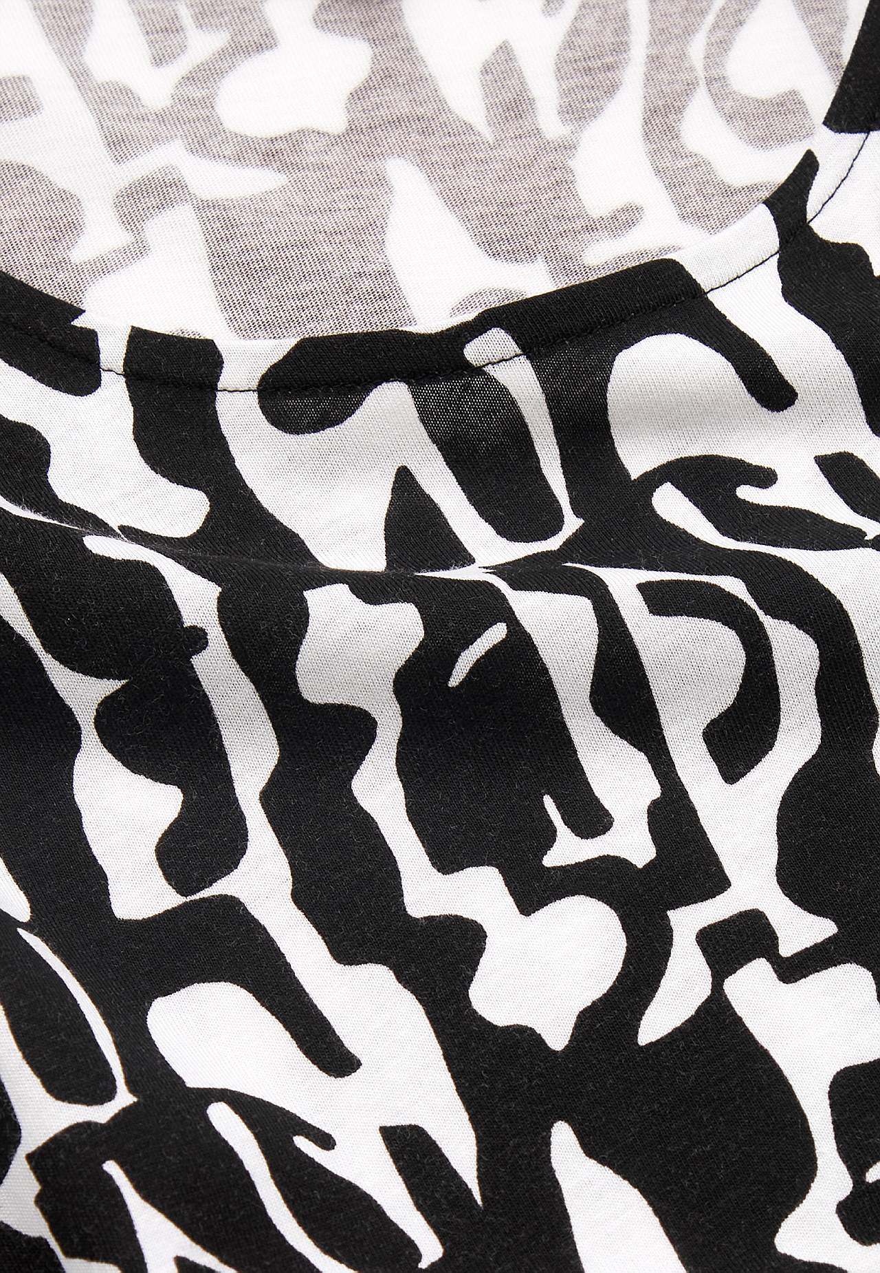 Patterned jersey tuniq with long sleeves