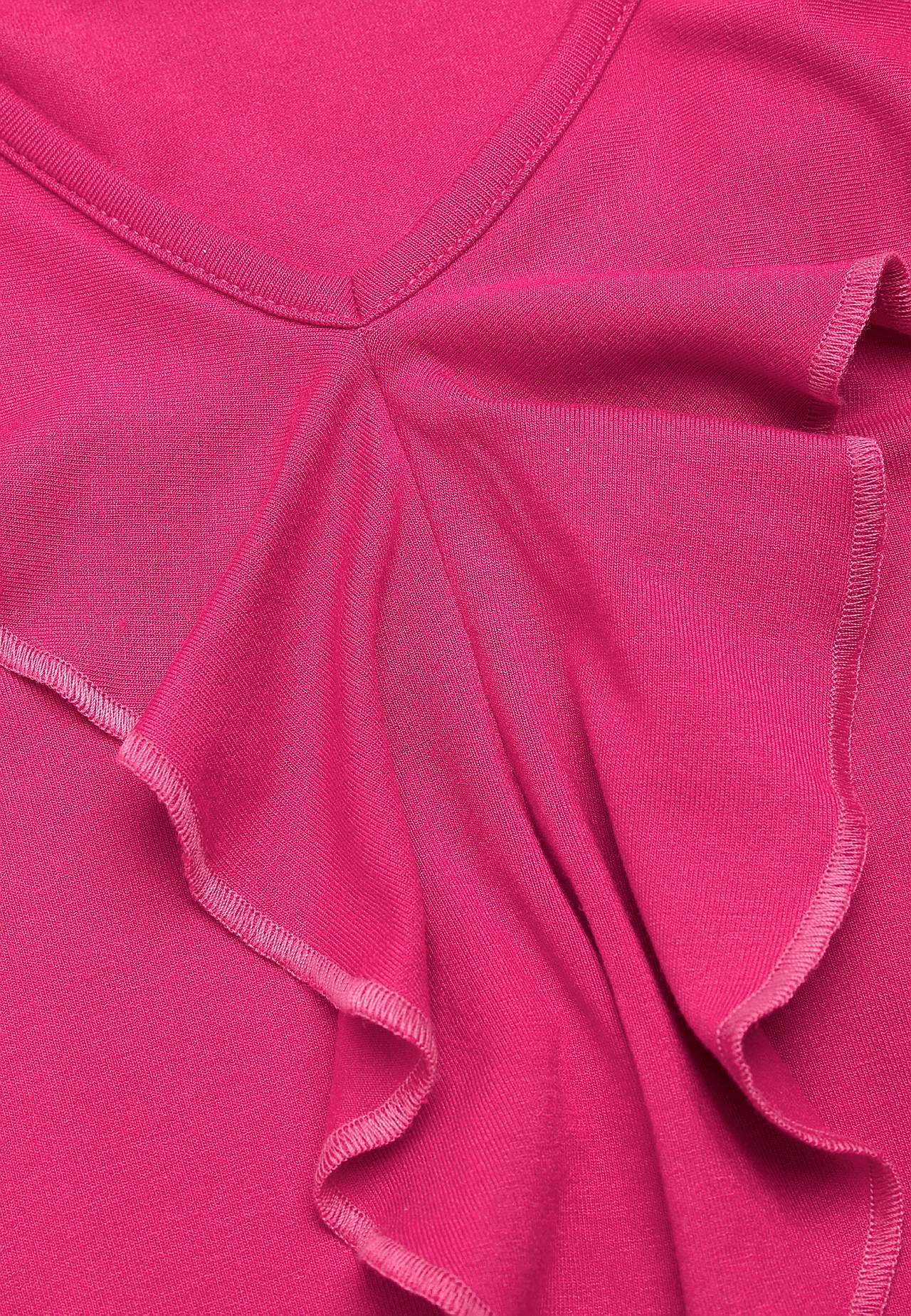 V-neck top with frill edge