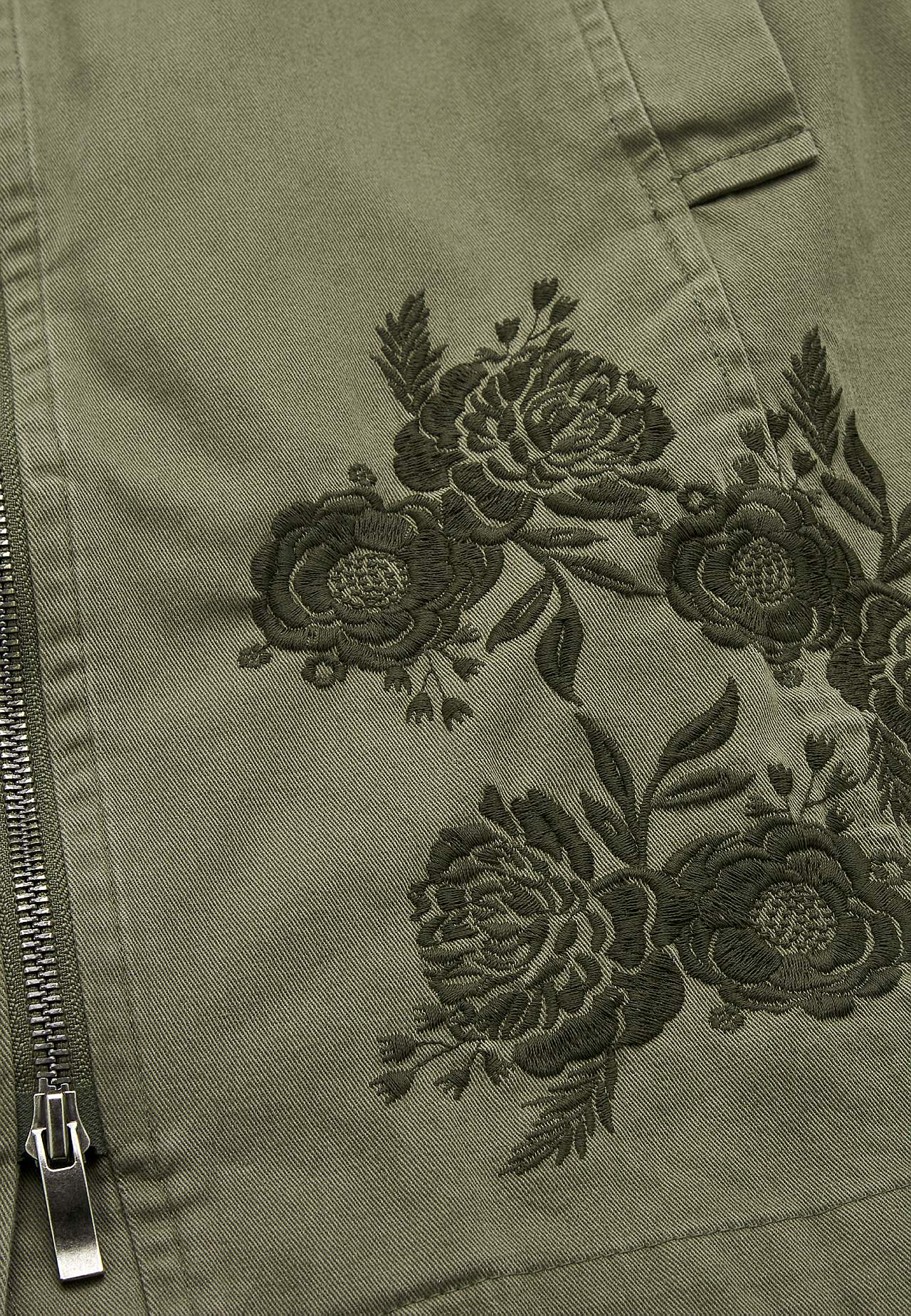 Parka with embroidery