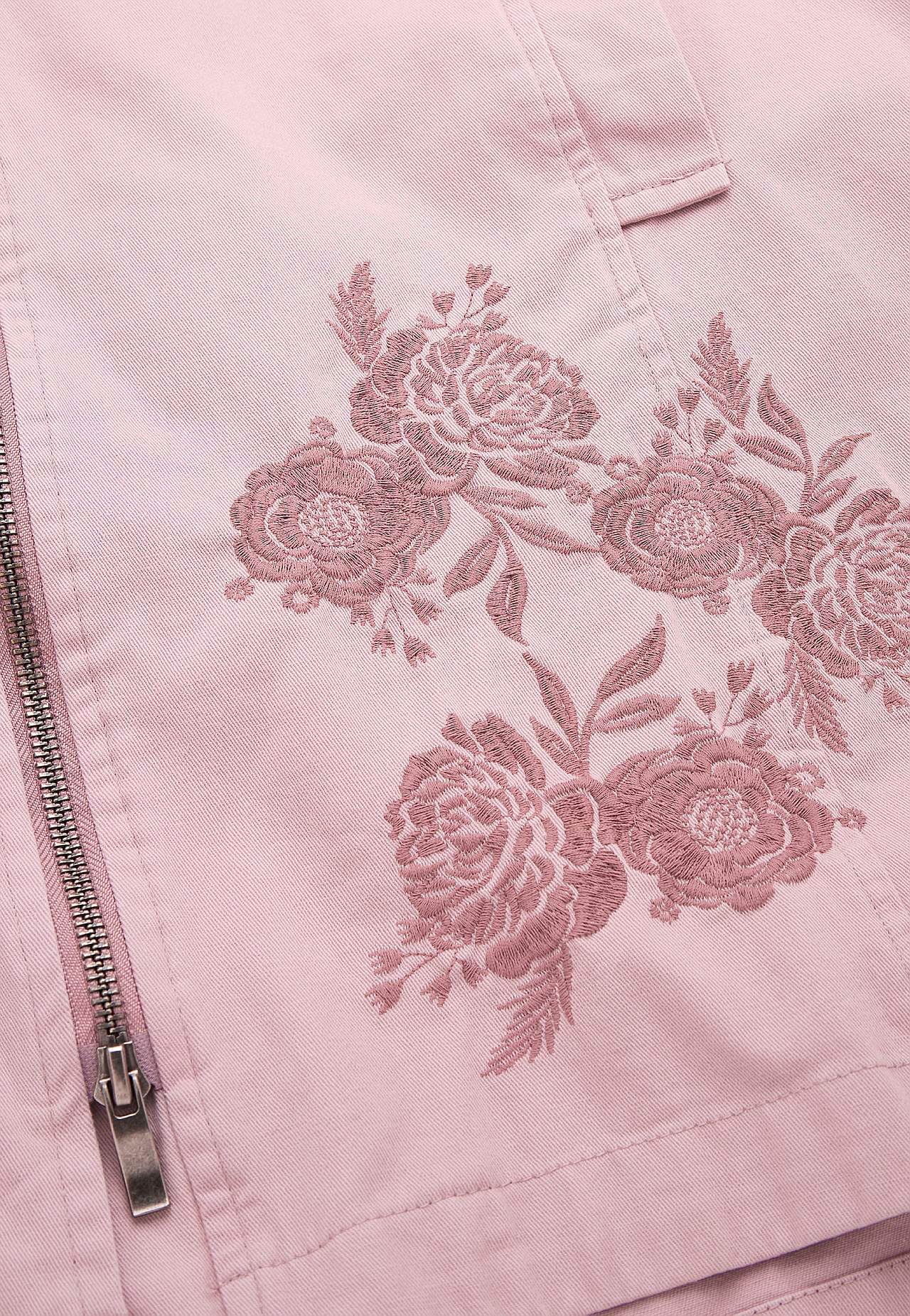 Parka with embroidery