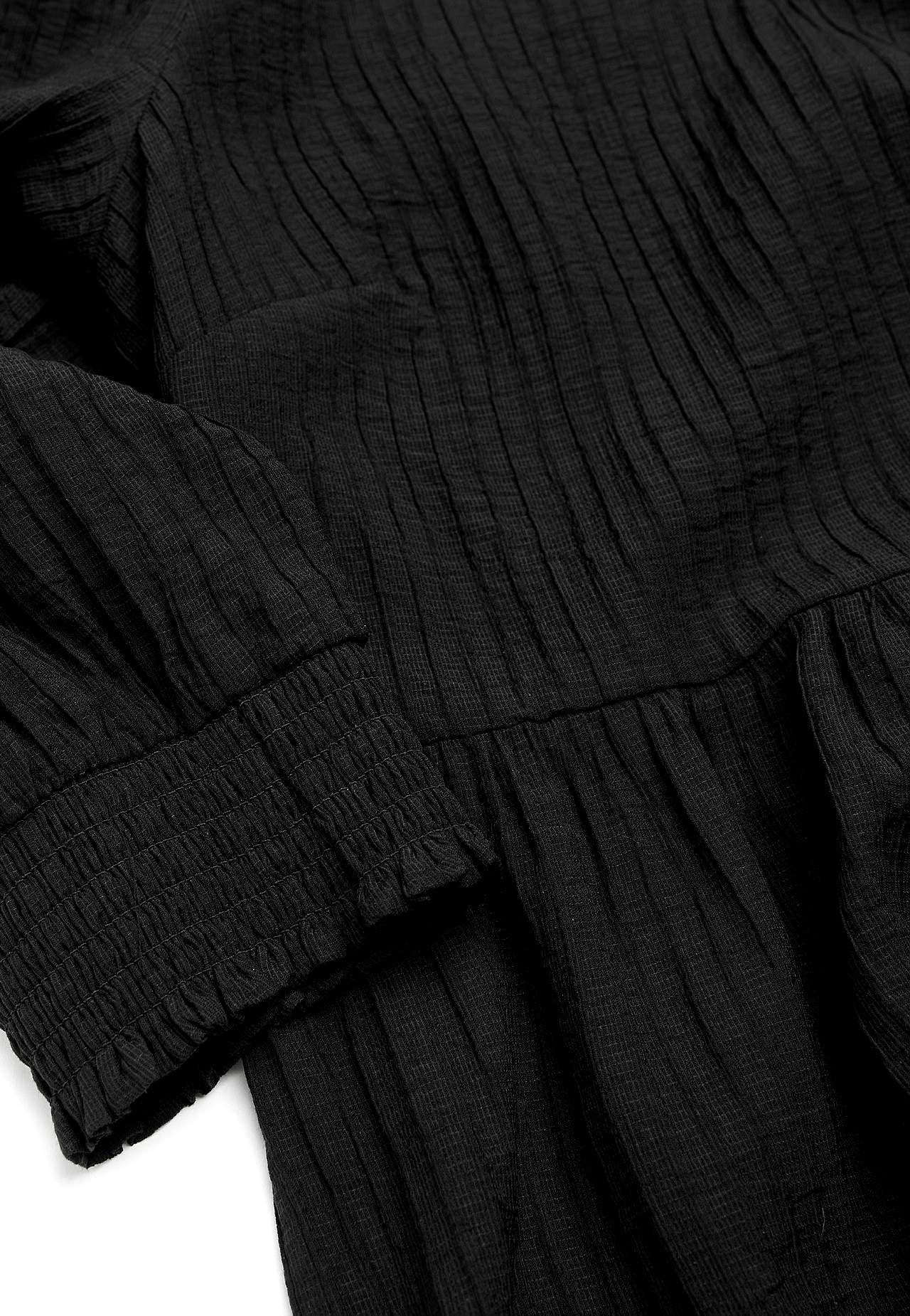 Woven dress with frill