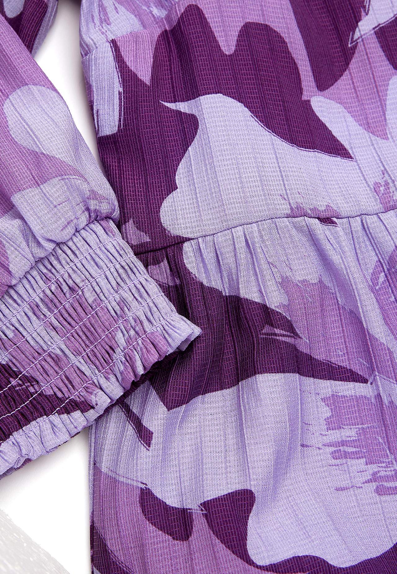 Woven dress with frill