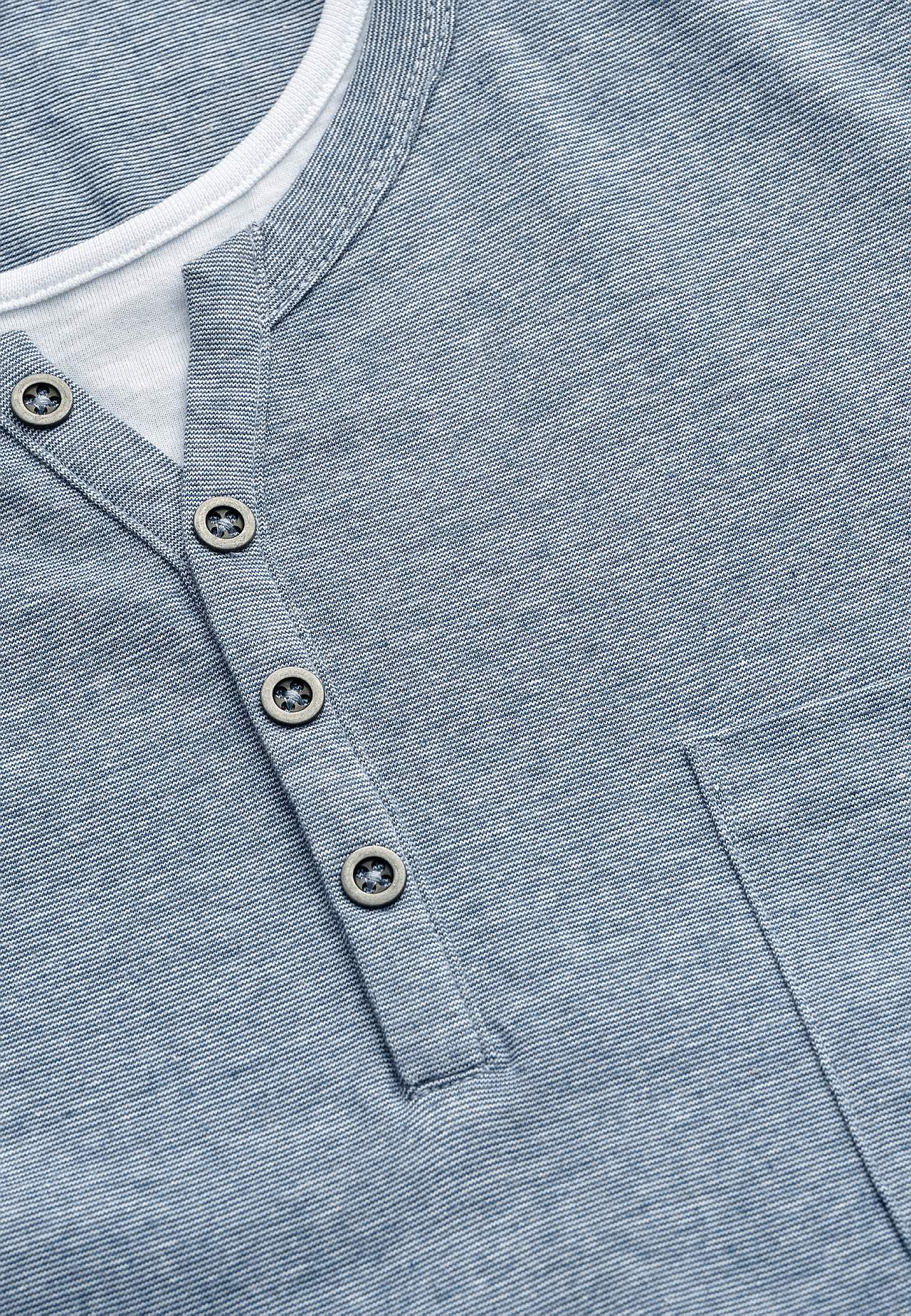 T-shirt with button placket