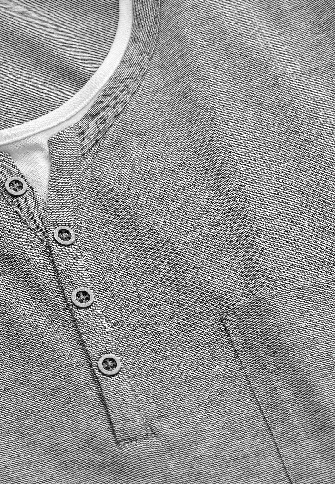 T-shirt with button placket