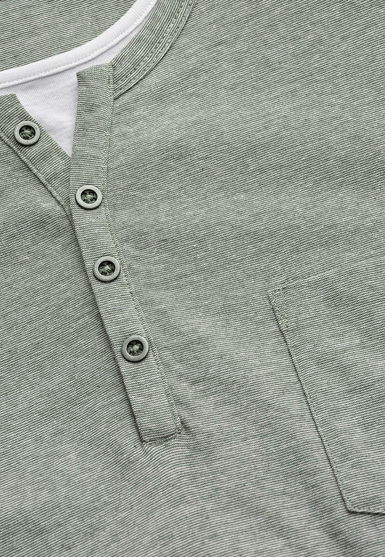 T-shirt with button placket