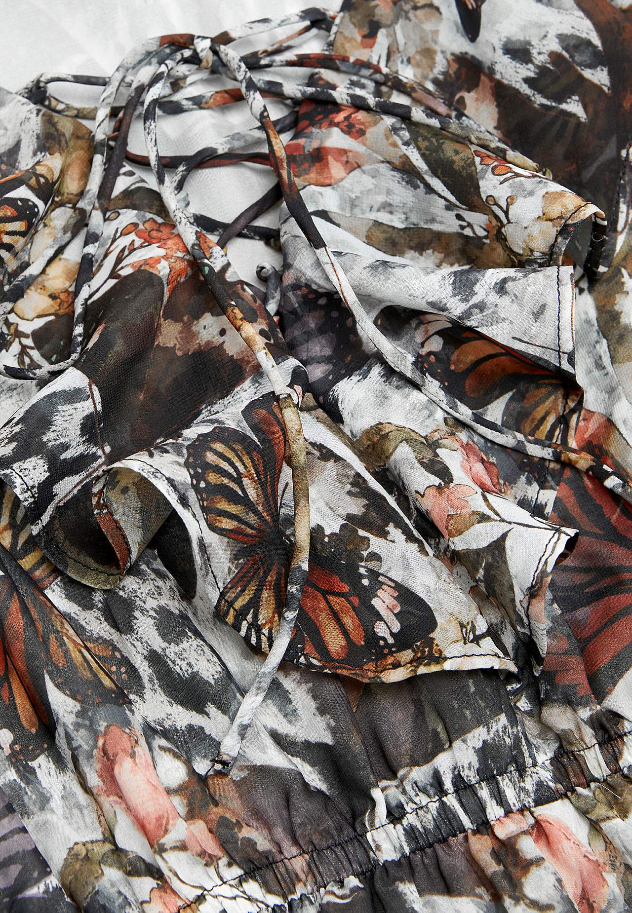 Patterned chiffon dress