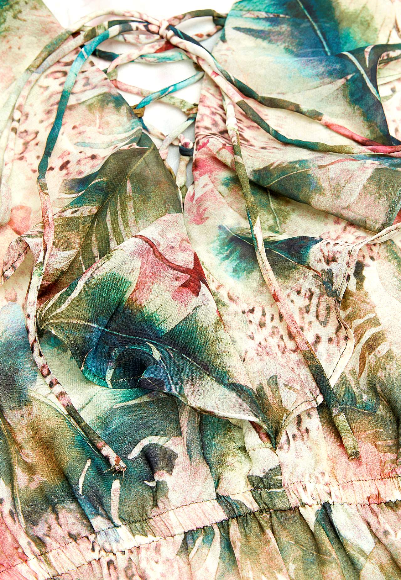 Patterned chiffon dress