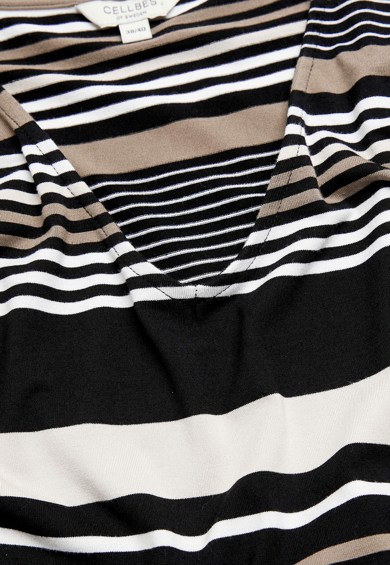 Striped viscose dress