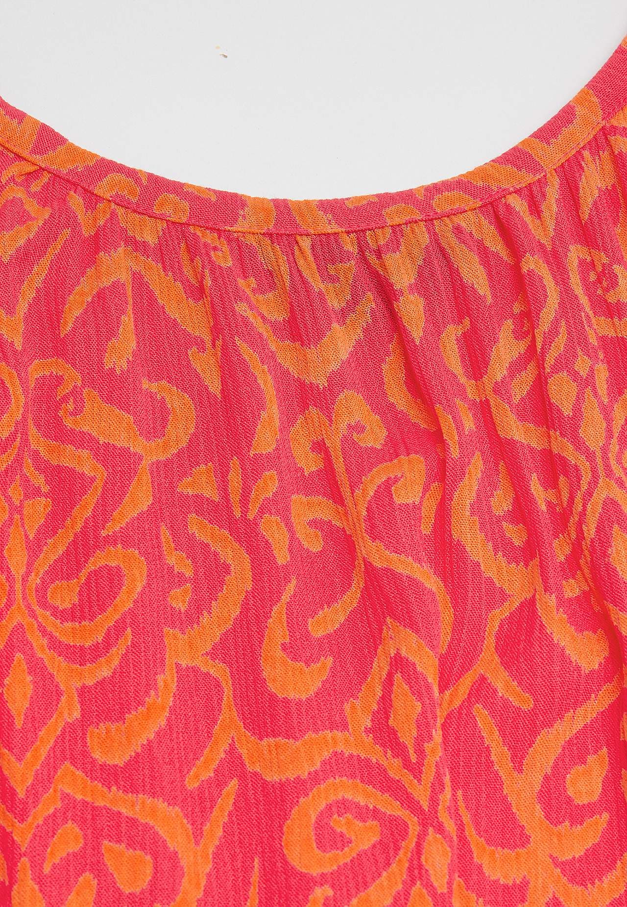 Beach dress with flounces