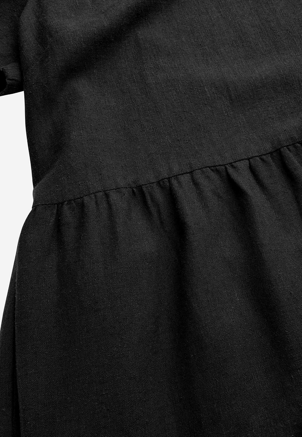 Linen dress with frills