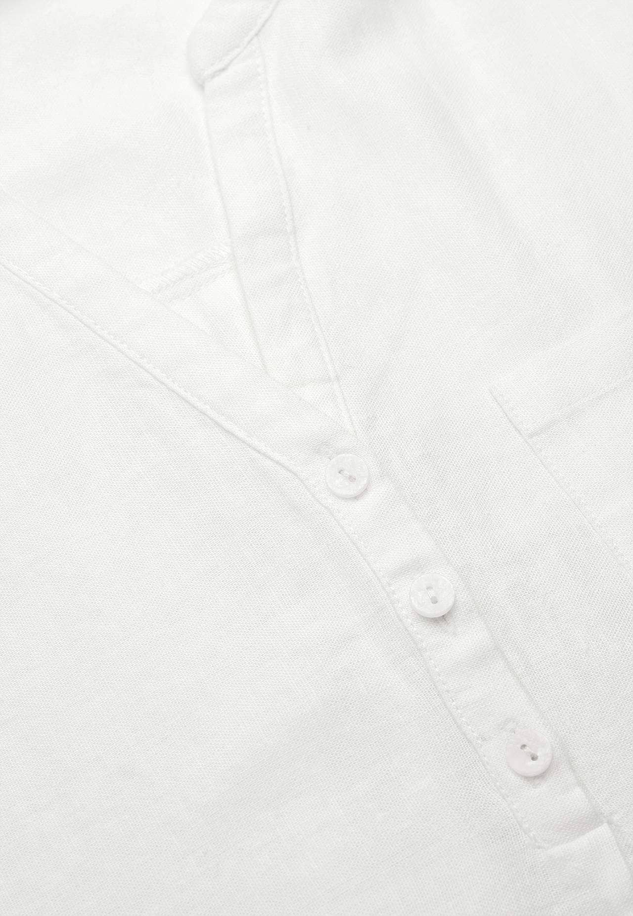 Linen tunic with cap sleeve