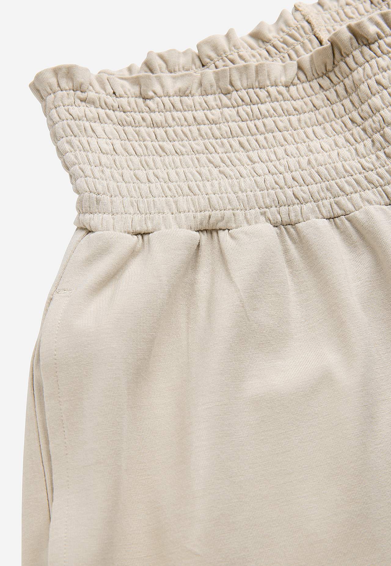 Soft jersey pants with smocked elasticized waist Liv