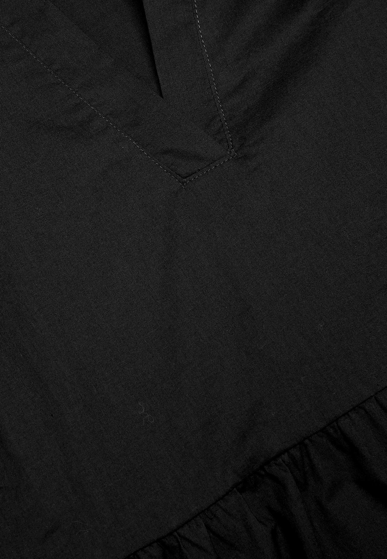Cotton dress with flounce