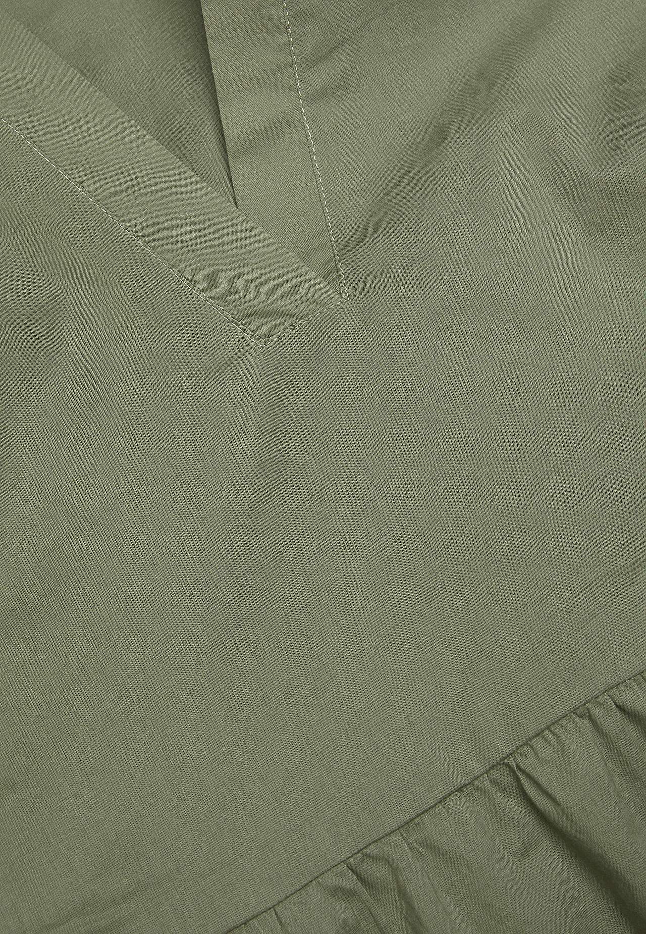 Cotton dress with flounce