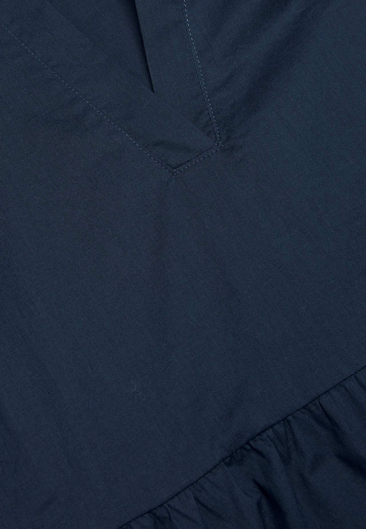 Cotton dress with flounce