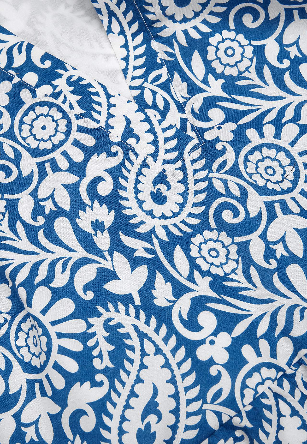 Cotton dress with flounce