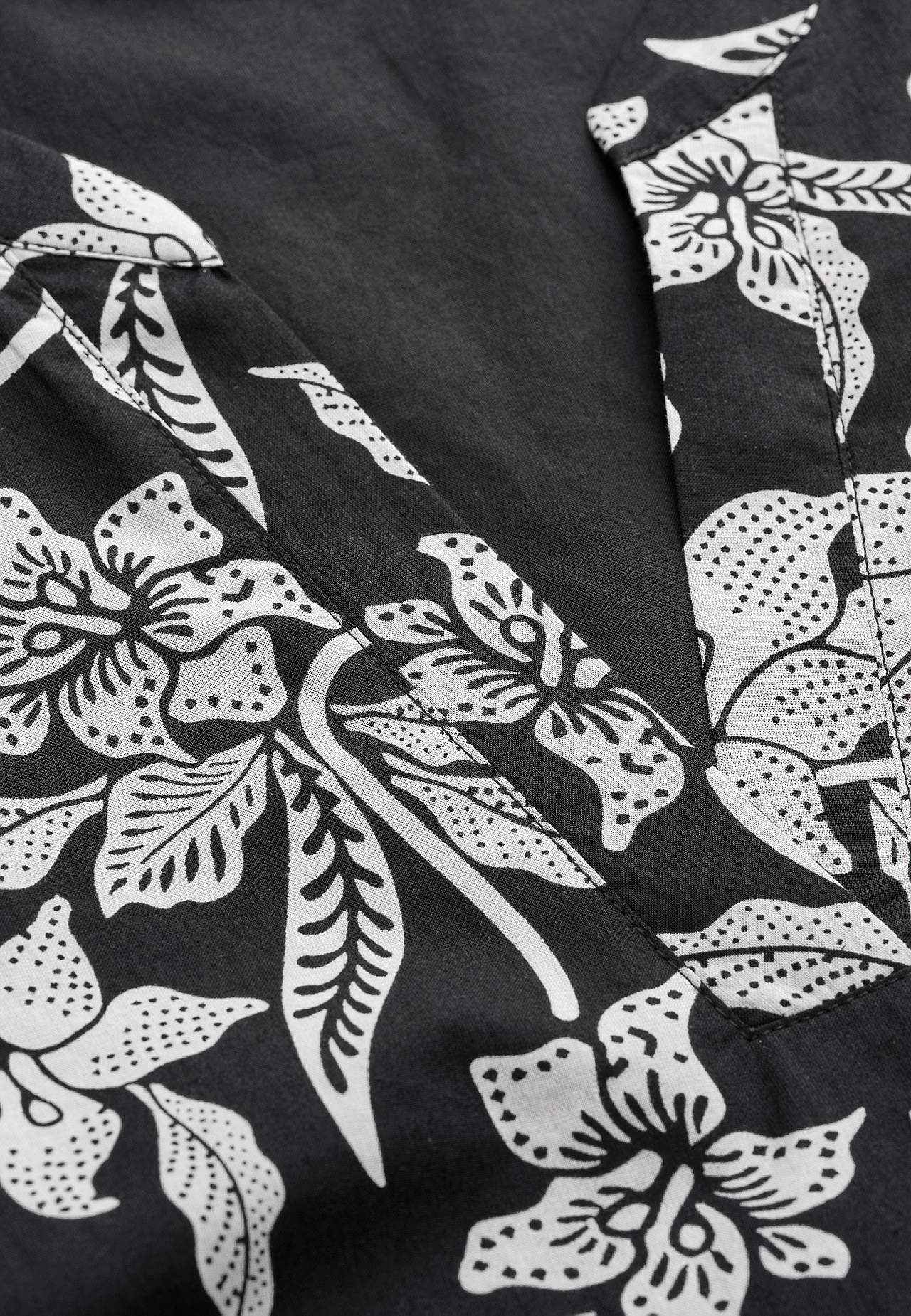 Cotton dress with flounce