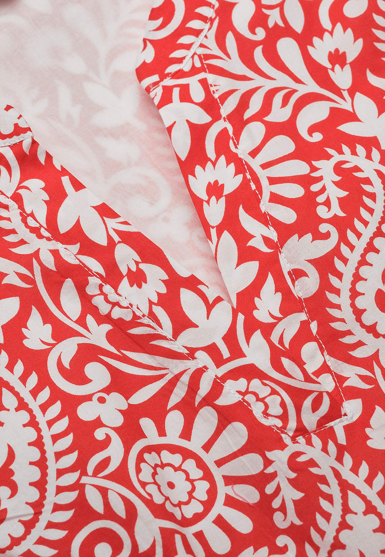 Cotton dress with flounce