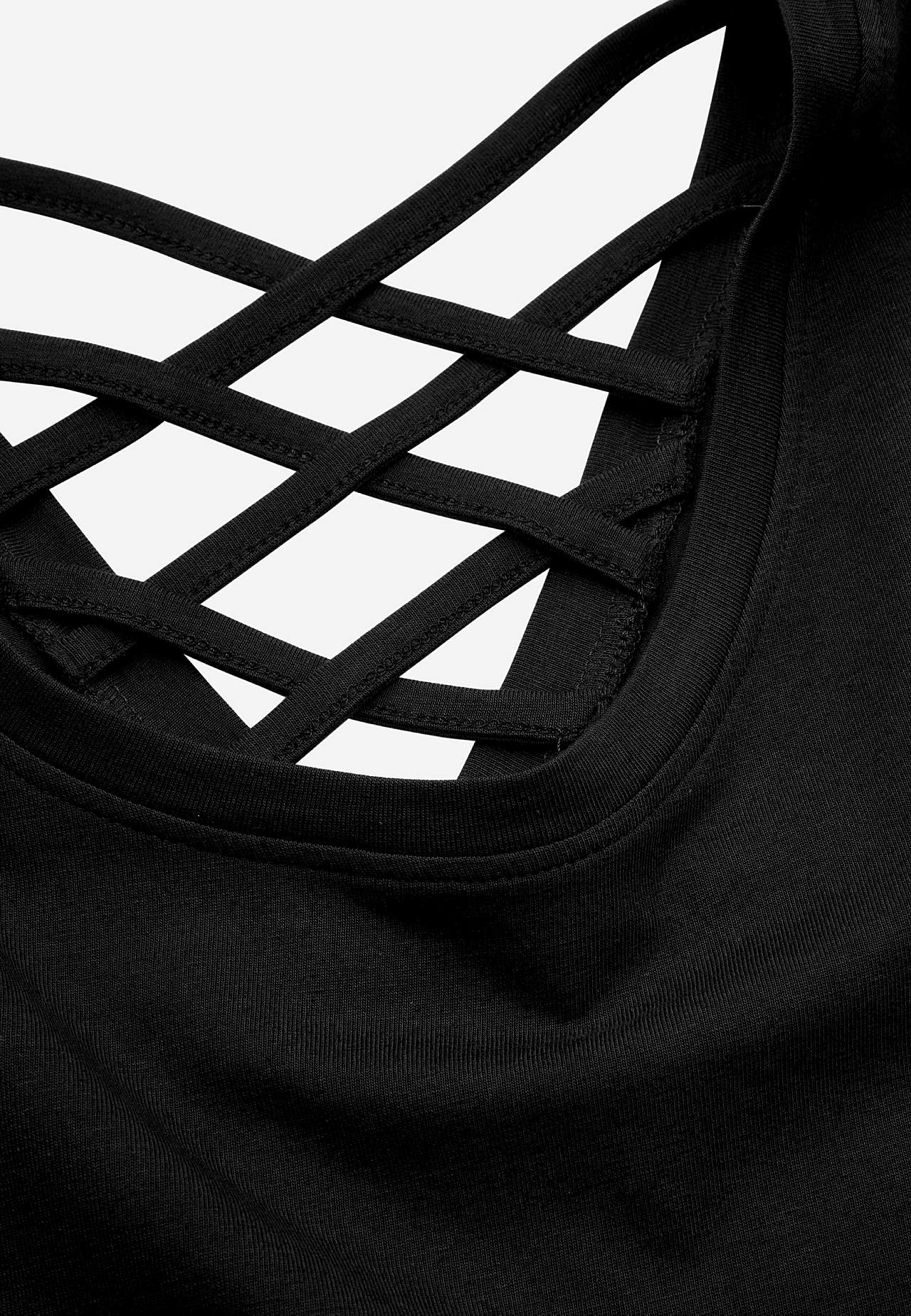 Jersey top with braided back detail