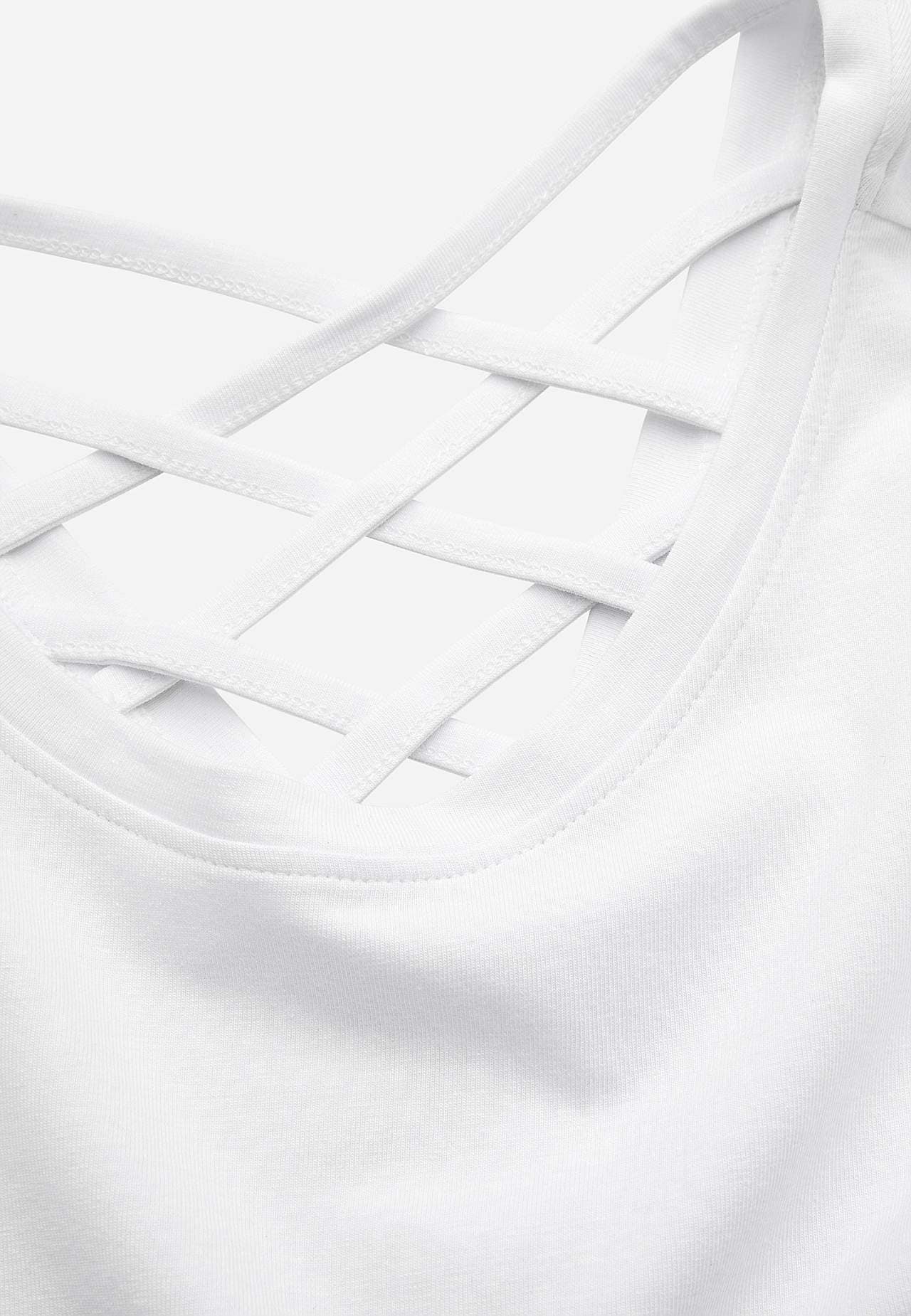 Jersey top with braided back detail
