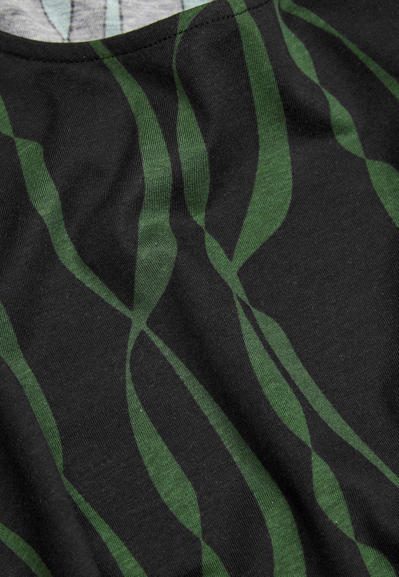 Patterned jersey tuniq with pockets
