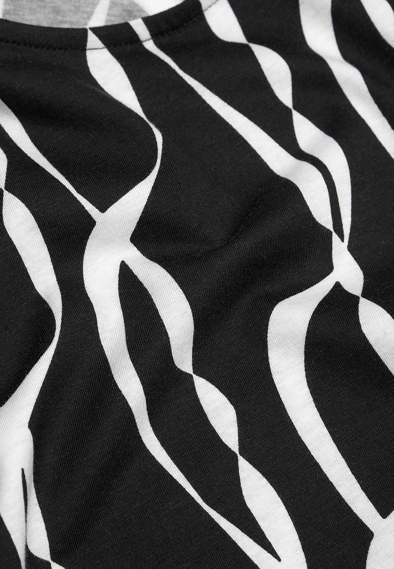Patterned jersey tuniq with pockets
