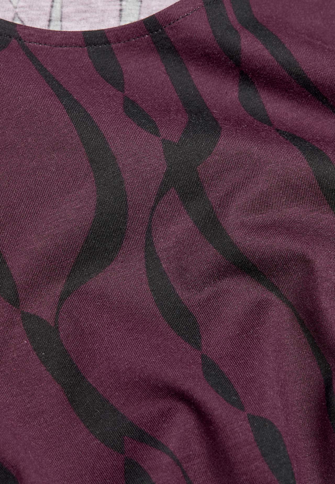 Patterned jersey tuniq with pockets