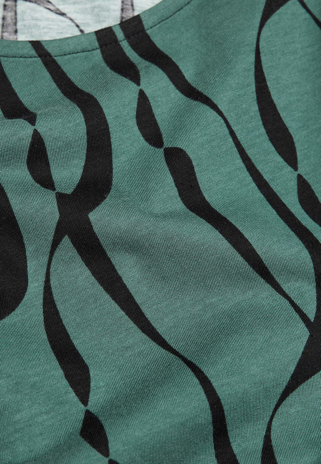 Patterned jersey tuniq with pockets