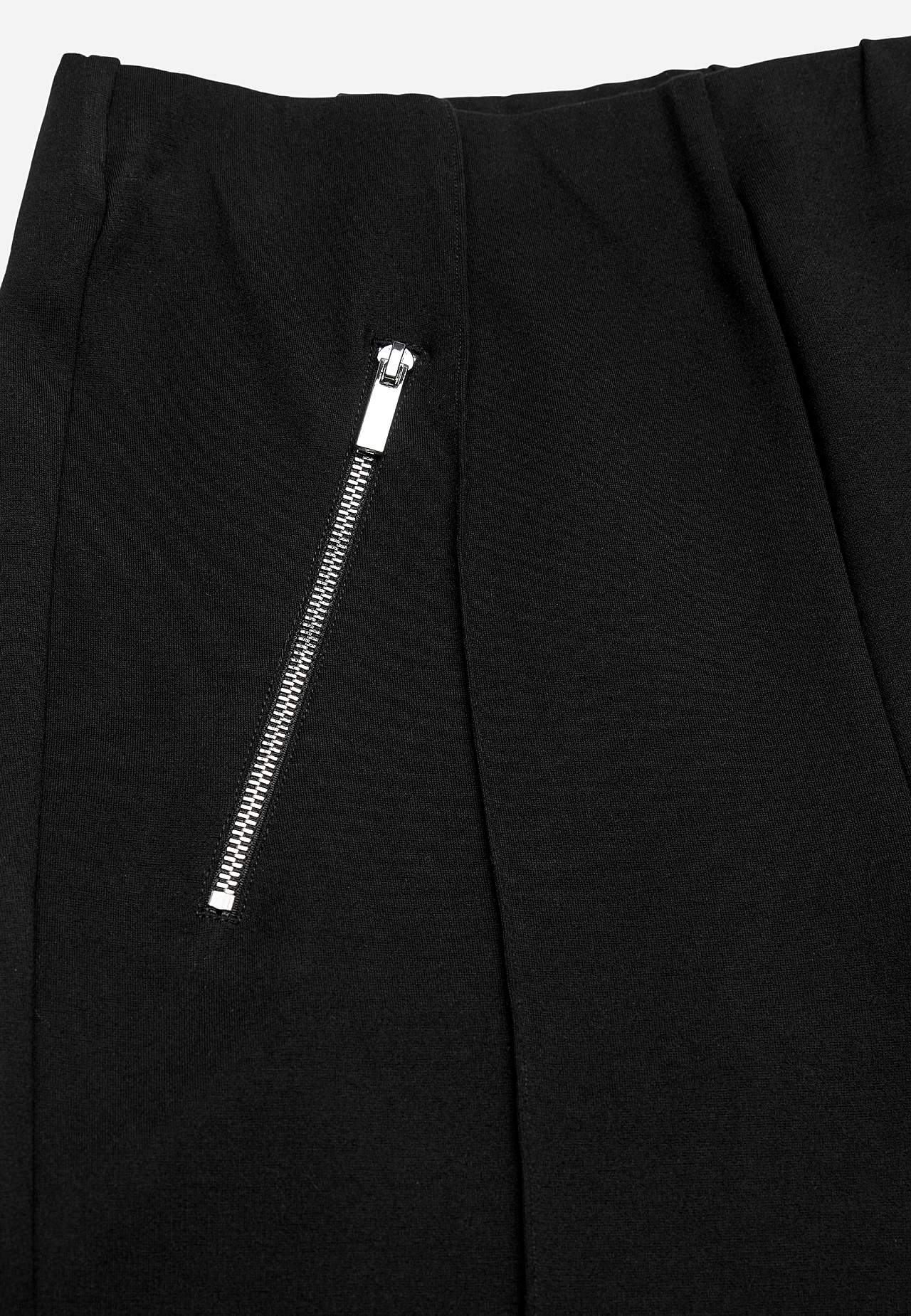 Jersey pants with stitched creases