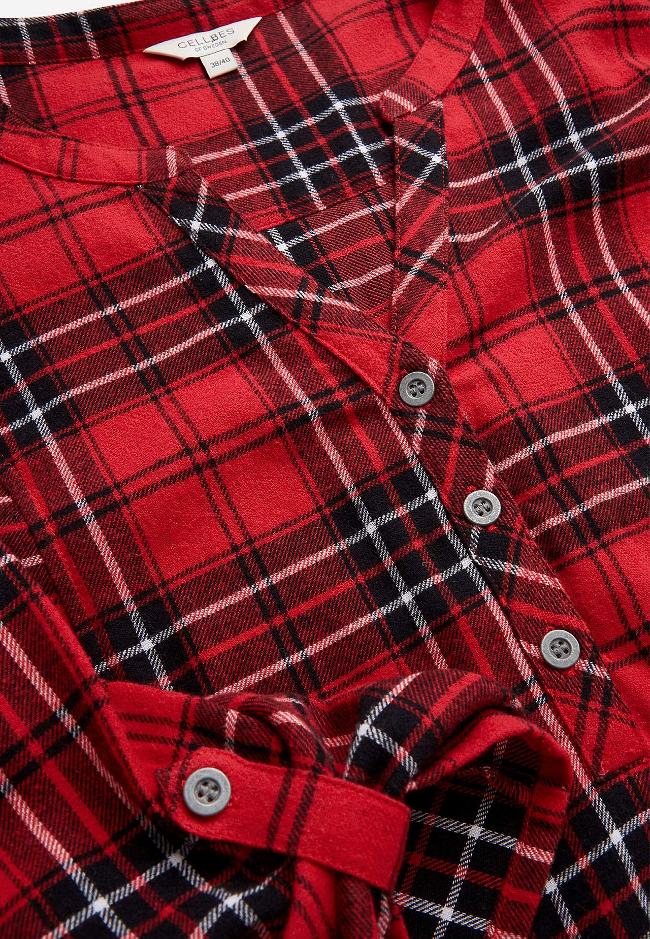 Tunic in flannel with pockets