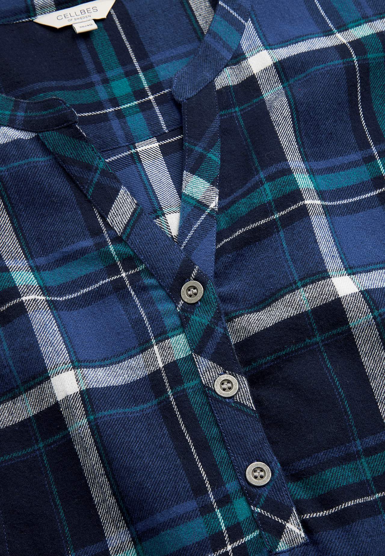Tunic in flannel with pockets