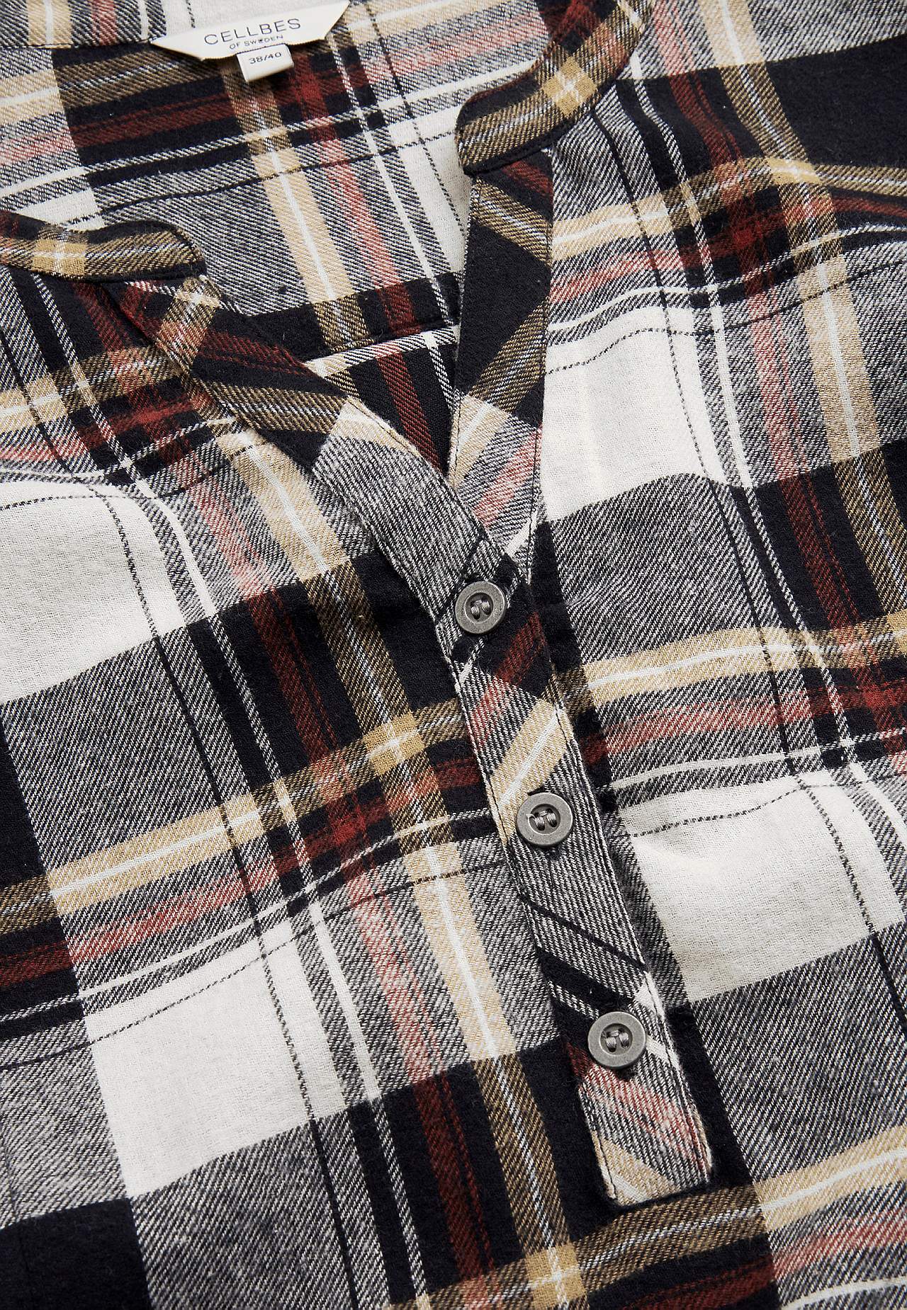Tunic in flannel with pockets