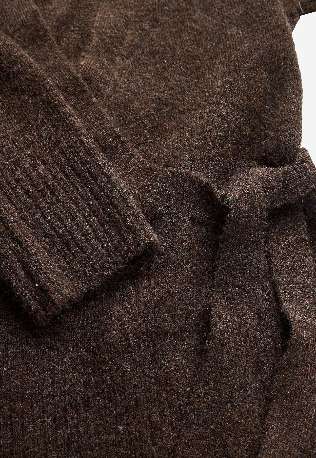 Knitted cardigan with wrap design