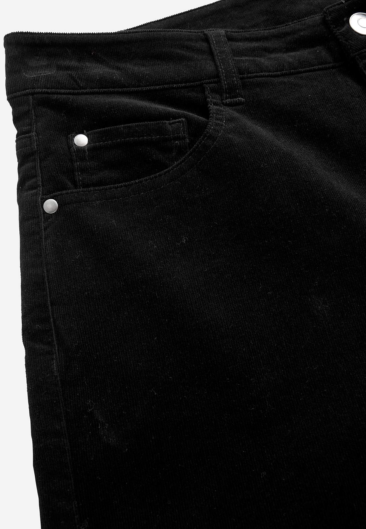 Stretchy corduroy trouser with wide legs