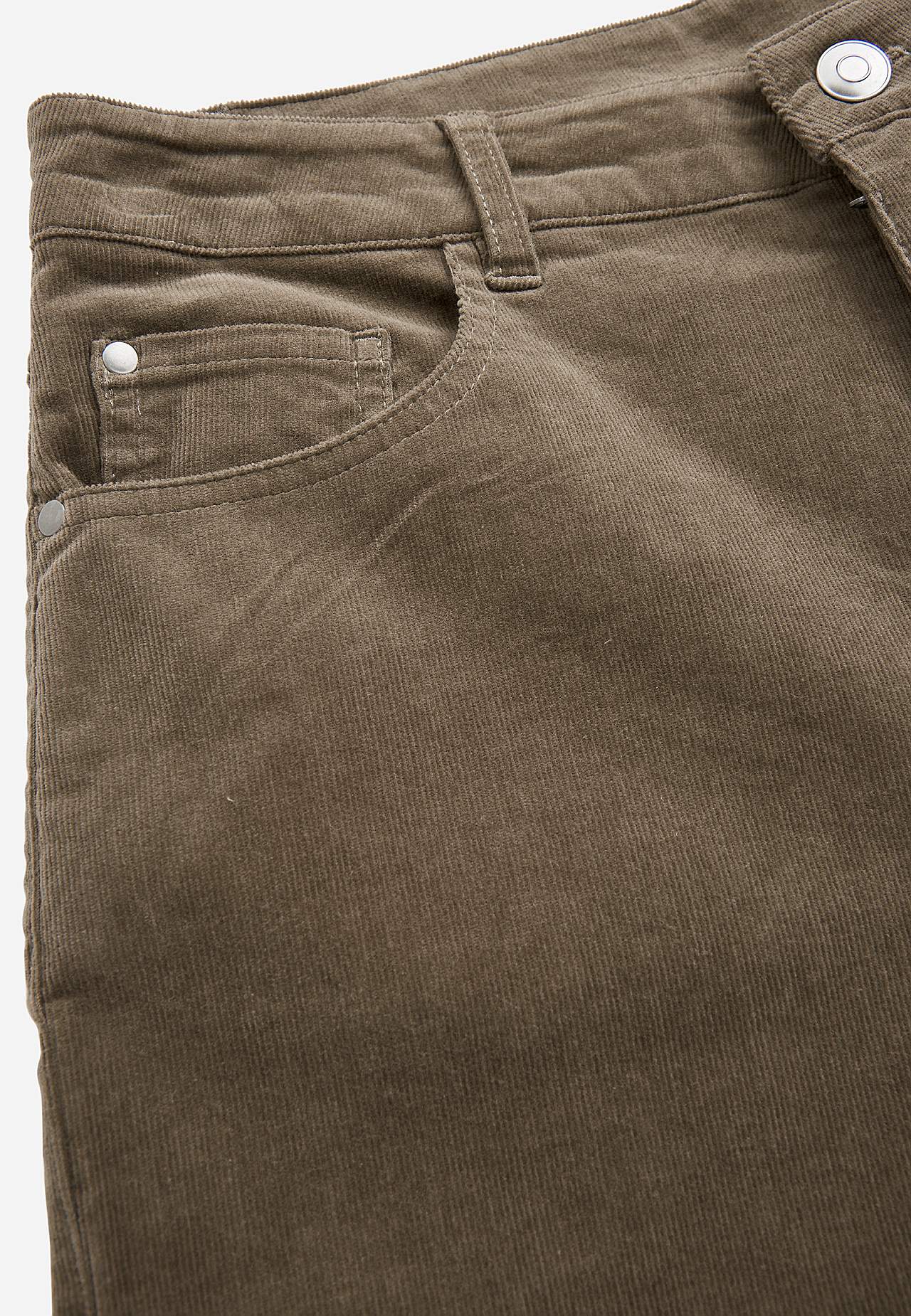 Stretchy corduroy trouser with wide legs