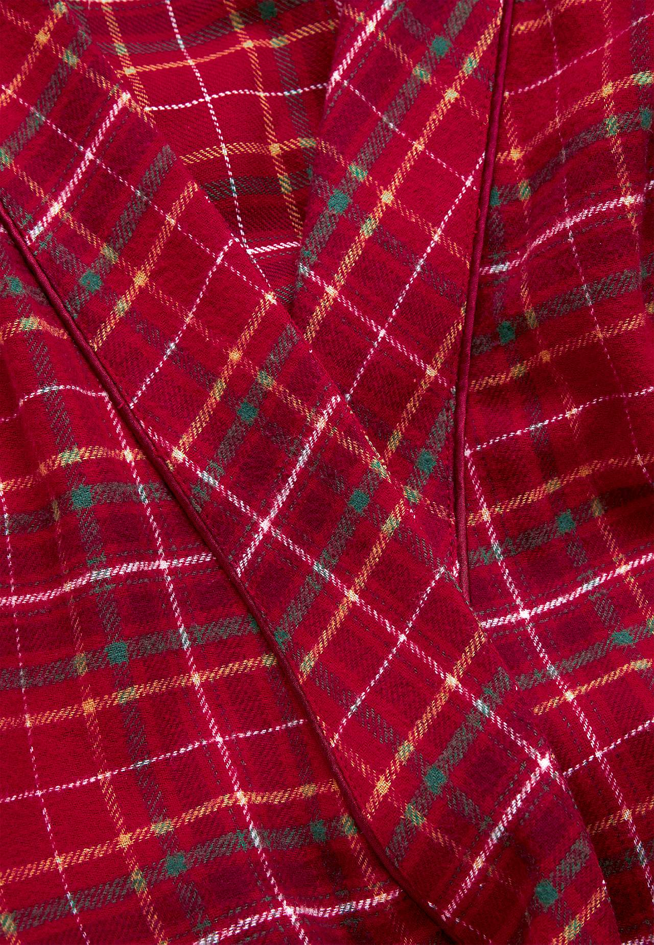 Checked robe in flannel