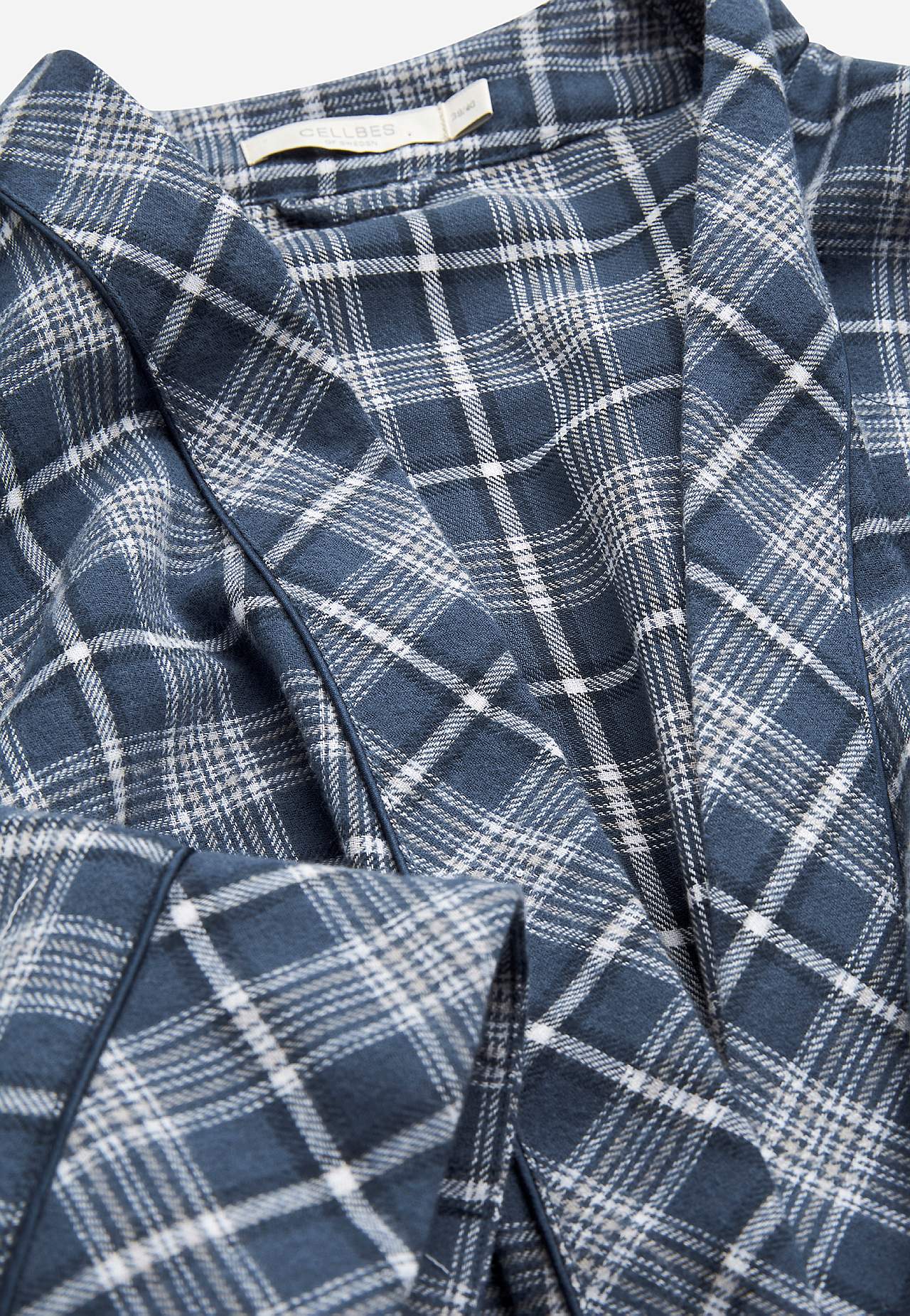 Checked robe in flannel